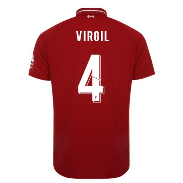 Camiseta Liverpool Replica Primera Ropa Virgil 2018/19 Rojo